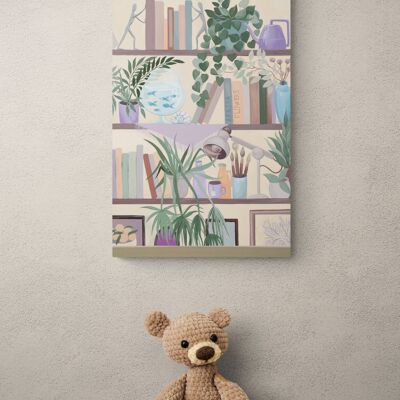Librería para mis cosas favoritas 12"x17" - Impresión en lienzo Decoración de arte de pared
