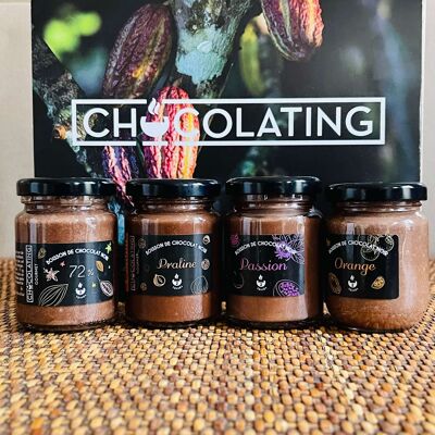 Caja Gourmet de Chocolate - 4x Botellas de 100g