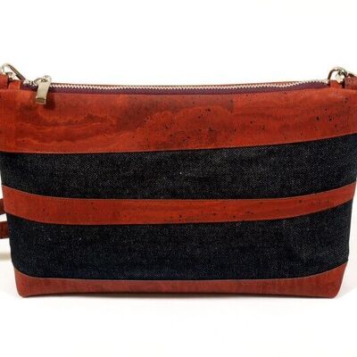 Black wine cork shoulder bag