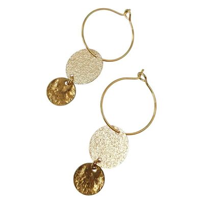 Jade hoop earrings
