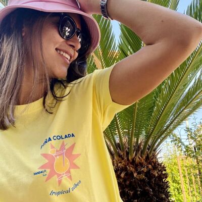 T-Shirt "Piña Colada"__M / Giallo Chiaro