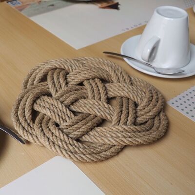 Piton knot underneath in rope