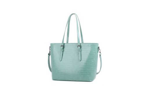 Orta Nova Shopper |Crocodile | Neptune Green