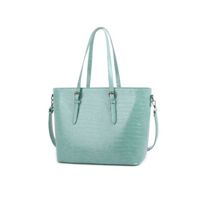 Bolso Shopper Orta Nova |Cocodrilo | Neptuno Verde