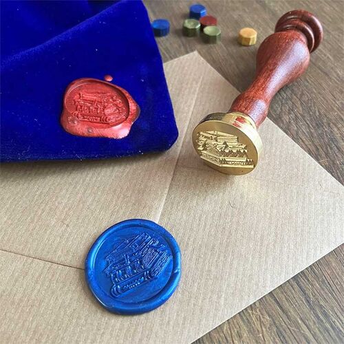 Wax Stamp Book Stack Reading Vintage Letters