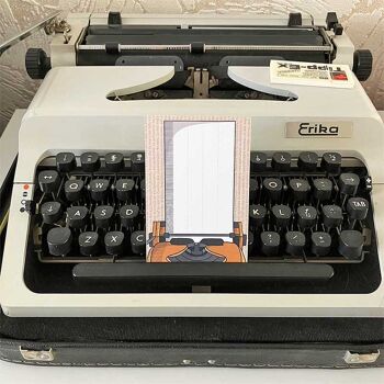 Étiquette Adresse Autocollant Étiquette Lettres Vintage Machine à écrire 2