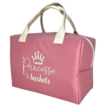 Sac isotherme Ice cube, "Princesse en baskets", brooklyn rose poudre 1