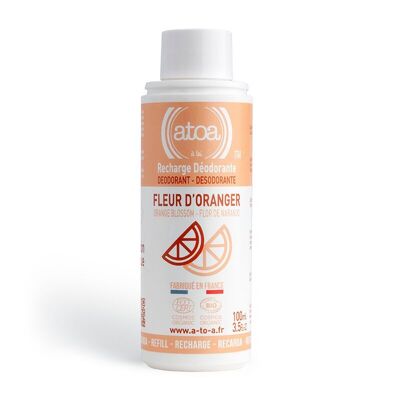 ATOA - REFILL Roll on organic deodorant Orange Blossom - COSMOS ORGANIC - 100ml