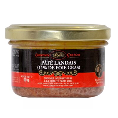 Landes pâté, GRATIEN cannery, 90g jar