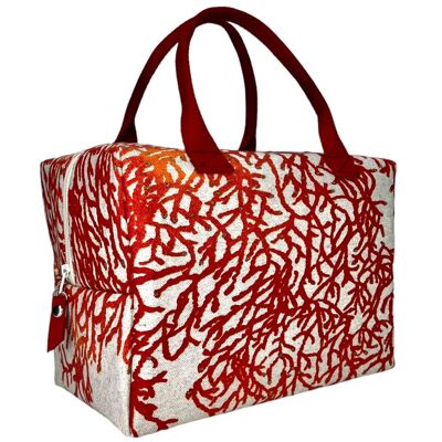 Ice cube insulated bag, “Caledonia” coral