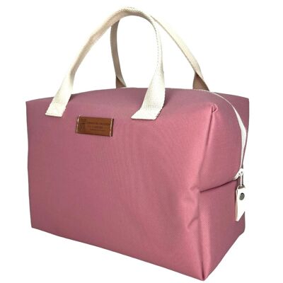 Ice cube insulated bag, "Brooklyn" powder pink