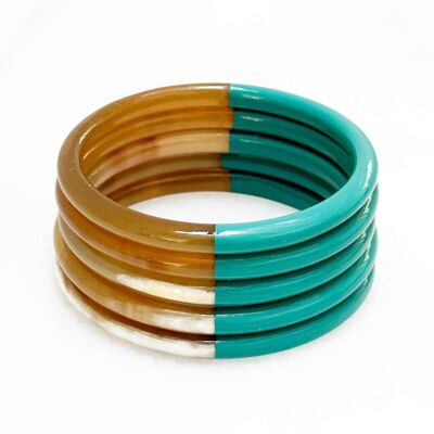 Colorful real horn bracelet - Color 7716