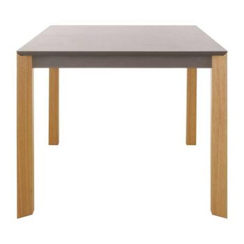 Table à manger fixe ICON 150, plateau en céramique et pieds en bois. 2