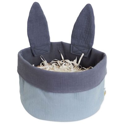 Easter nest with rabbit ears muslin mint set 02