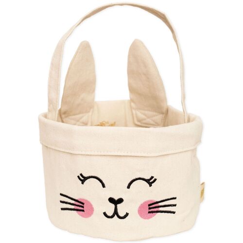 Osterkorb Hase Canvas Rosa Set 01