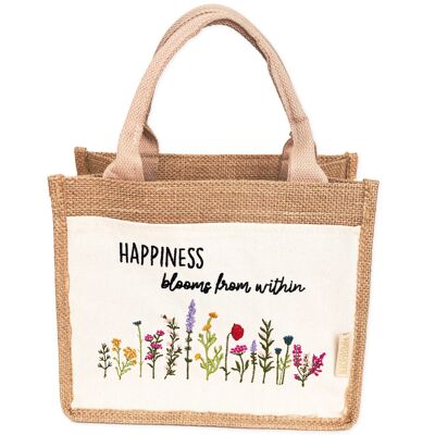 Jute bag spring meadow set 01