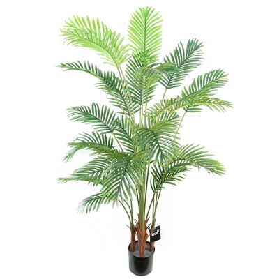 Palma Areca artificiale da 150 cm in vaso nero