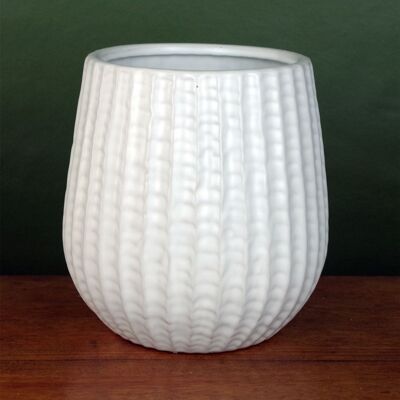 16cm White Ceramic Planter