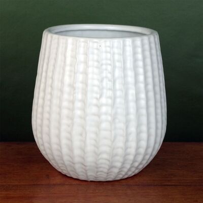 16cm White Ceramic Planter