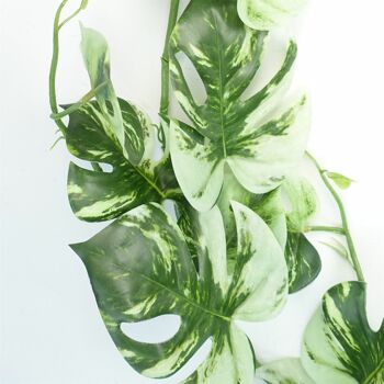 Plante Monstera panachée suspendue artificielle de 180 cm, réaliste 5