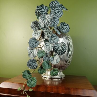 Planta de begonia artificial realista de 50 cm
