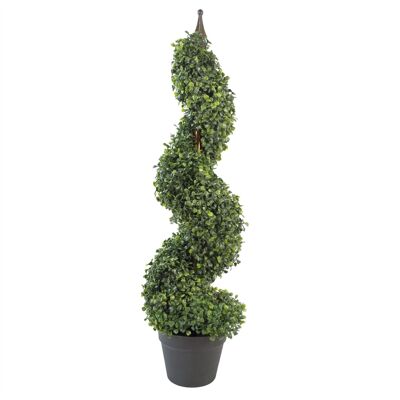 Artificial Boxwood Spiral Tree Topiary 90cm Buxus Spiral Single