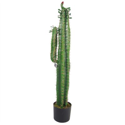 Künstliche Kaktus-Kakteenpflanze, schwarzer Topf, 110 cm