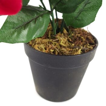 Poinsettia rouge de Noël artificiel, plante d'intérieur de 40 cm 2