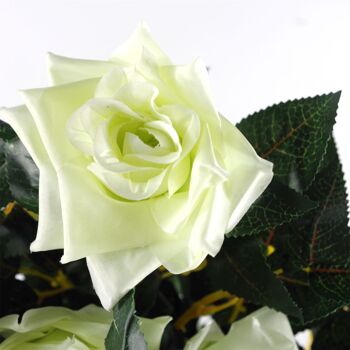 Rosier artificiel crème pour mariage, détail de vigne torsadée, 90cm 3