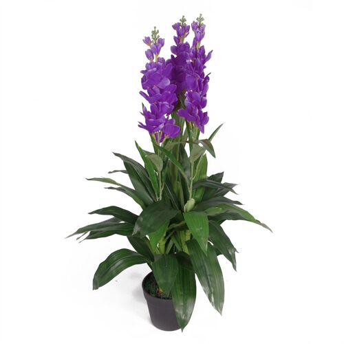 Artificial Cymbidium Orchid Plant Purple Purple Flowers 100cm