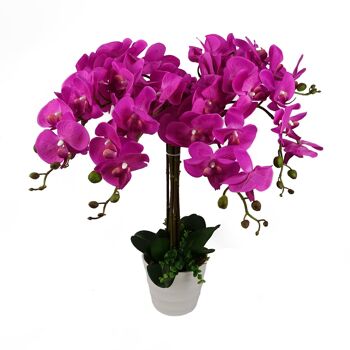 Orchidée Artificielle Deluxe XL Rose Foncé 1