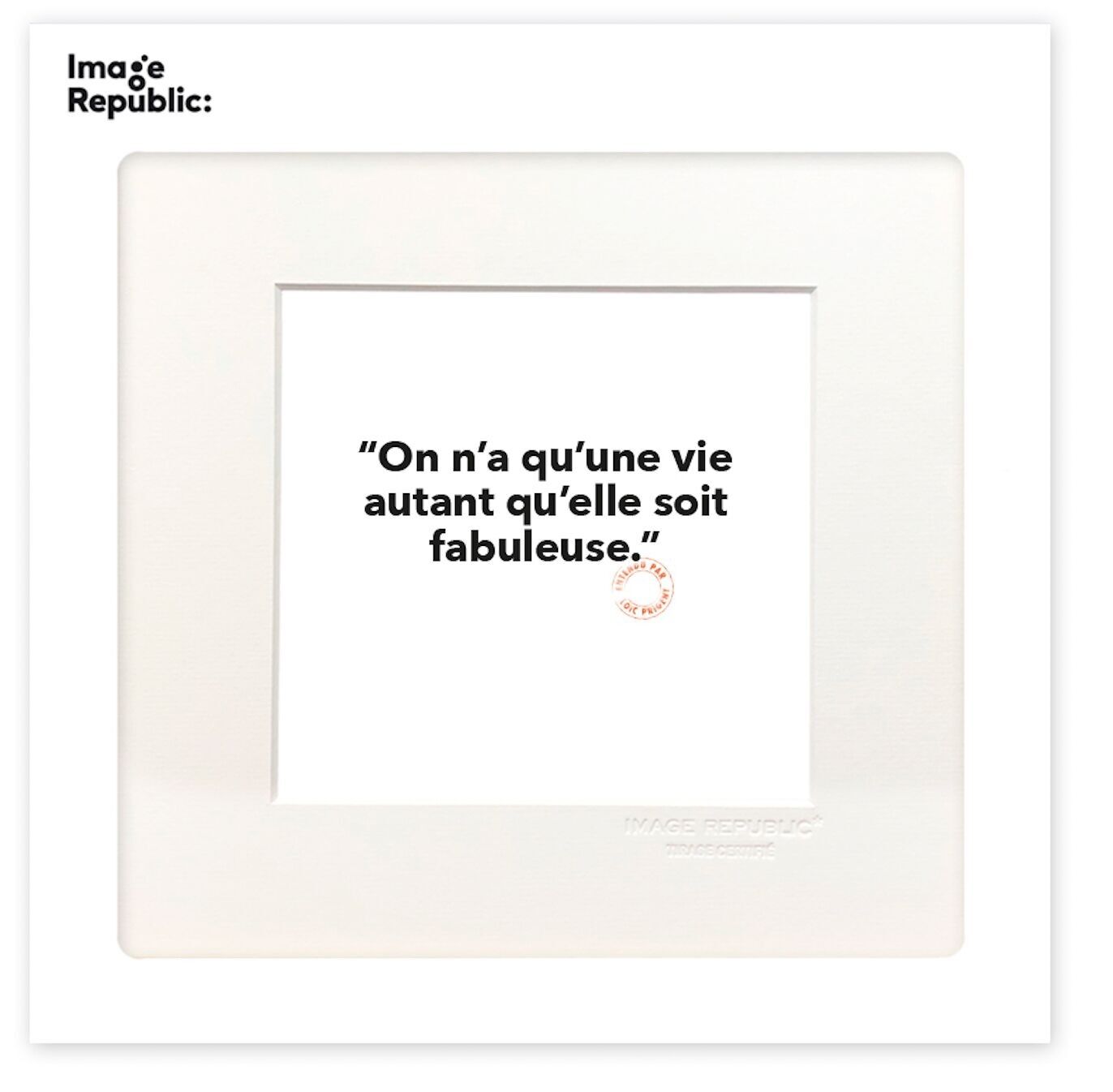 22x22 cm LOIC PRIGENT 40 ABBIAMO UNA SOLA VITA