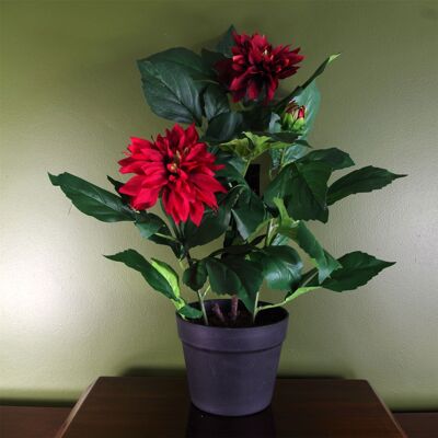 Plante artificielle Dhalia rouge