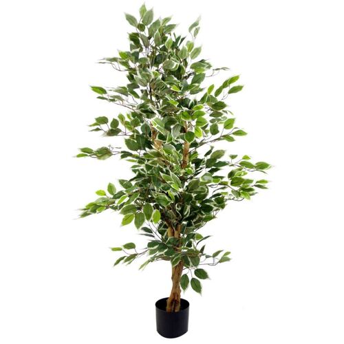 Artificial Ficus Tree Plant 130cm White Trees Trunk