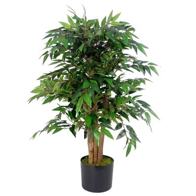 Künstliche Ficus-Baumpflanze, 90 cm, Luxus-Smilax, 90 cm Stamm