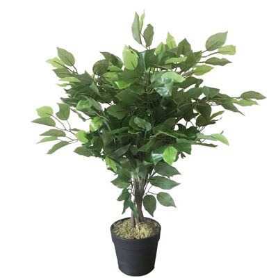 Künstlicher Ficus-Baum, grüne Mini-Busch-Ficus-Pflanze, 60 cm