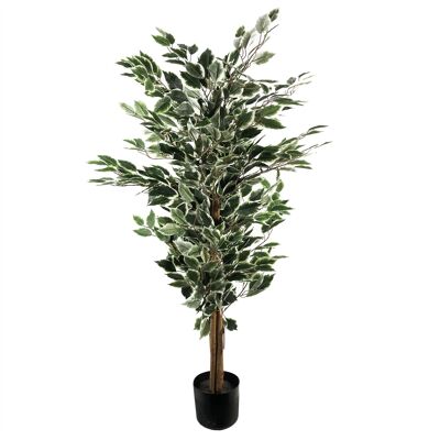 Pianta artificiale di albero di ficus variegata alberi alti 110 cm