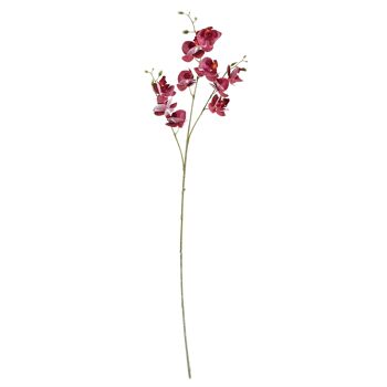 Fleurs artificielles mini orchidée rose foncé tige 80 cm 2