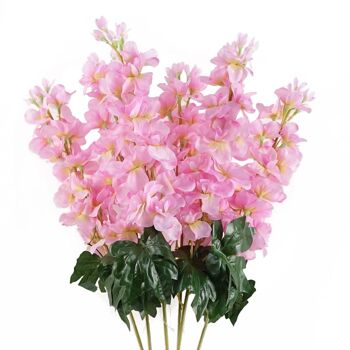 Fleurs artificielles Delphinium rose tige 75cm 3
