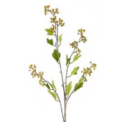 Künstliches Laub, gelber Beerenstiel, 90 cm