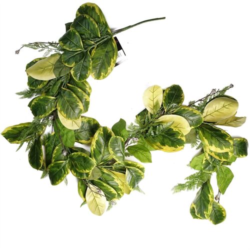 Artificial Garland Hanging Plant Variegated Ficus Plant