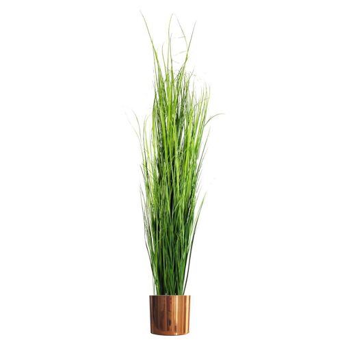 Artificial Grass Plant Copper Metal Plater 130cm
