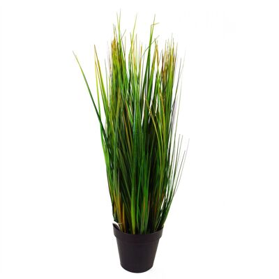 Künstliche Graspflanze, Gräser, Pflanzentopf, grün, 60 cm