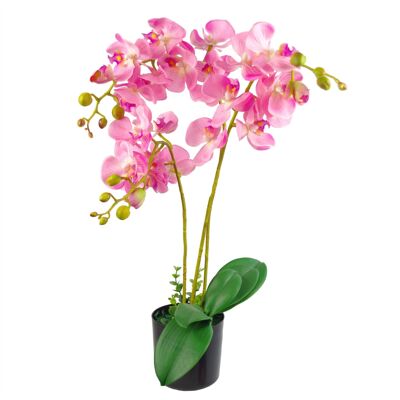 Flor De Orquídea Artificial Arreglo De Orquídea Rosa De 60 Cm