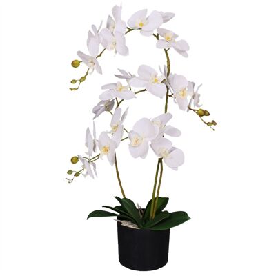 Fleur d'orchidée artificielle 60 cm, arrangement d'orchidée blanche