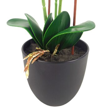 Plante de fleur d'orchidée artificielle 70 cm Pot en plastique rose 70 cm 2