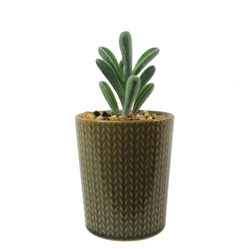 Artificial Plant Ceramic Planter Stone Planter Succulent 17cm