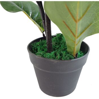 Plante Artificielle Fiddle Figuier Plante Pot Plastique Noir 90cm 3
