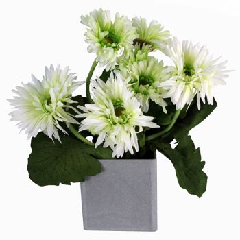 Plante artificielle fleurs marguerite blanche 1