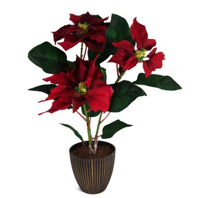 Vaso artificiale per pianta di stella di Natale grigia